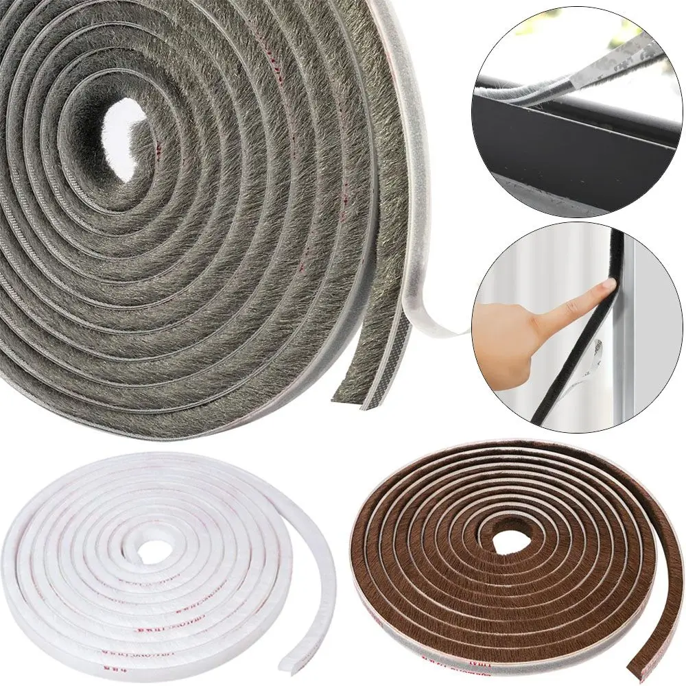 

5m New Wall Tape Gadgets Door Strip Brush Pile Weatherstrip Sealing Strip Door And Window Seal Self Adhesive