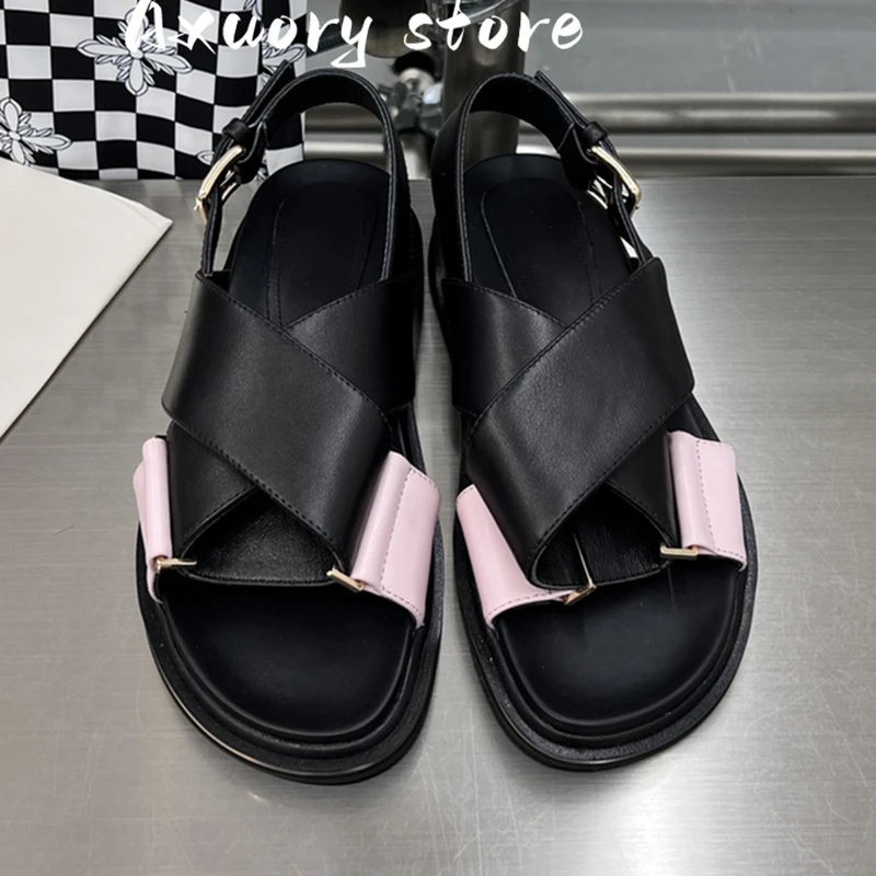 Summer SANDALS Woman Sandals Woman Round Toe Summer Sandals Woman Summer Shoes Back Strap 2023 New Outdoor Travel