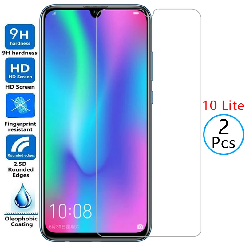 Защитное закаленное стекло для huawei honor 10 lite, протектор экрана для honor 10lite, honer onor 10 lite light 10, легкая защитная пленка