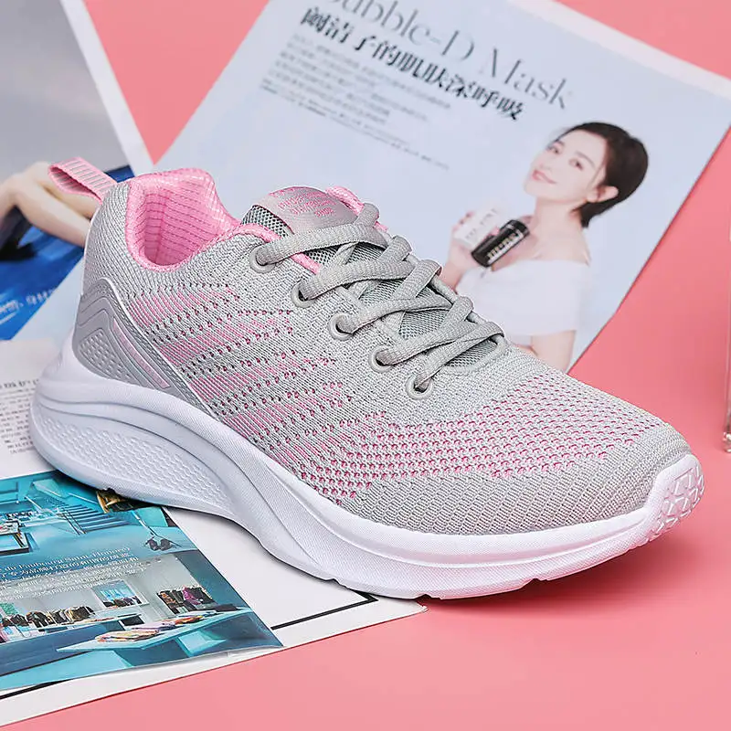 

Женские спортивные кроссовки на плоской подошве, увеличивающие рост женские кроссовки для бега, женская спортивная обувь для девочек 2021, кр...