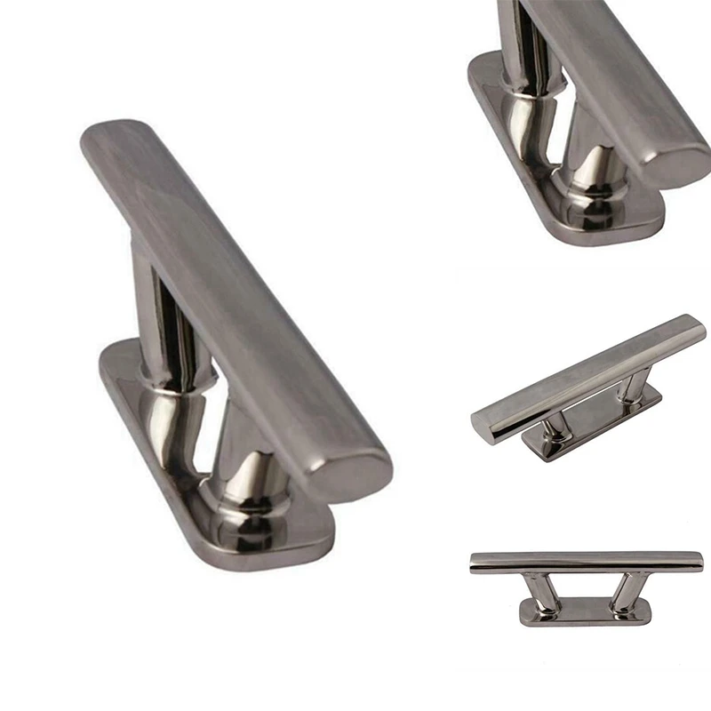 Marine Stainless Steel Mooring Cleat Dock Fit For Boat Yacht Parts Accessories 2PCS 6 Inch