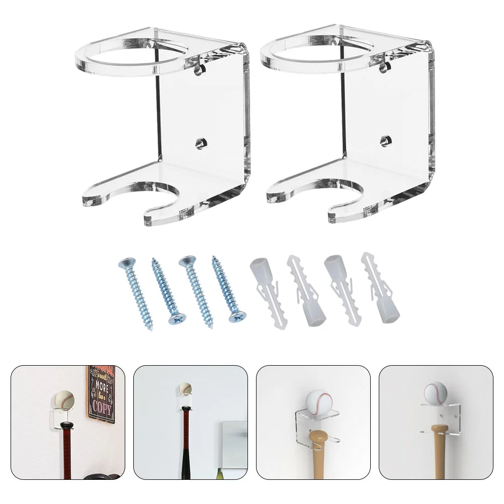 

Baseball Storage Rack Convenient Bat Support Stand For Home Wall Mounted Holder Multi-Functional Sports Shelves Showing Display