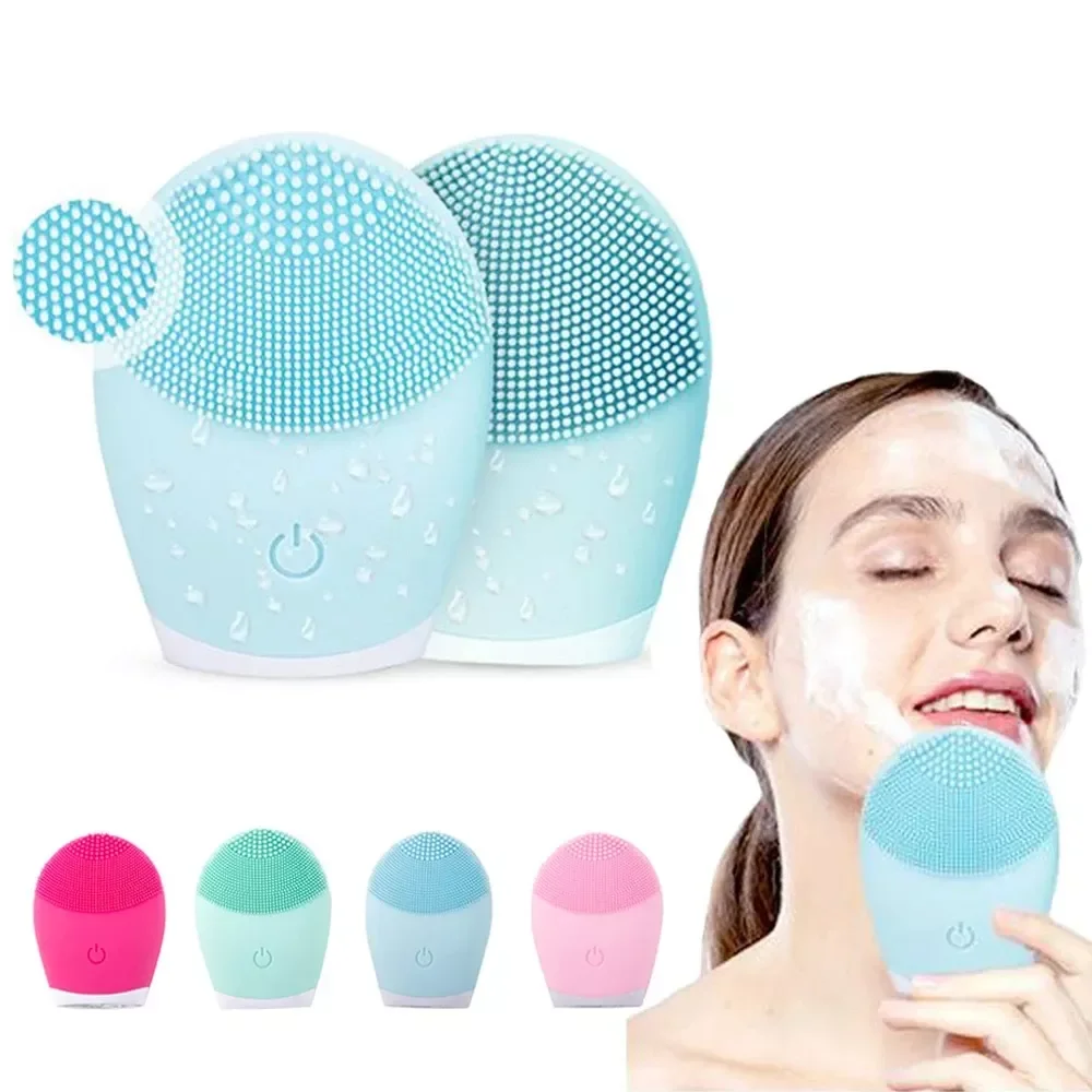 

NEW2023 iebilif Facial Cleansing Brush Face Skin Care Tools Waterproof Silicone Electric Sonic Cleanser Facial Beauty Massager