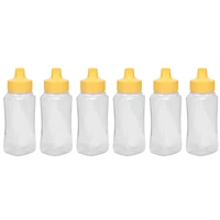 6pcs plastic ketchup bottle honey bottles honey jam dispensers pet bottles for home