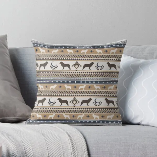 

Boho Dogs Australian Shepherd Tan Printing Throw Pillow Cover Wedding Office Bed Decorative Hotel Square Pillows not include