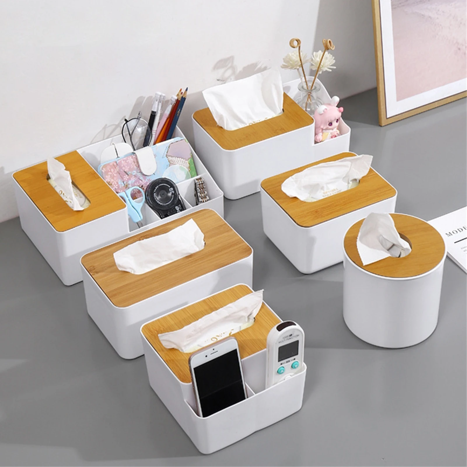 

1pcs Japanese Tissue Box Wooden Cover Toilet Paper Box Wood Napkin Holder Case Simple Stylish Home Car Tissue Paper Dispenser