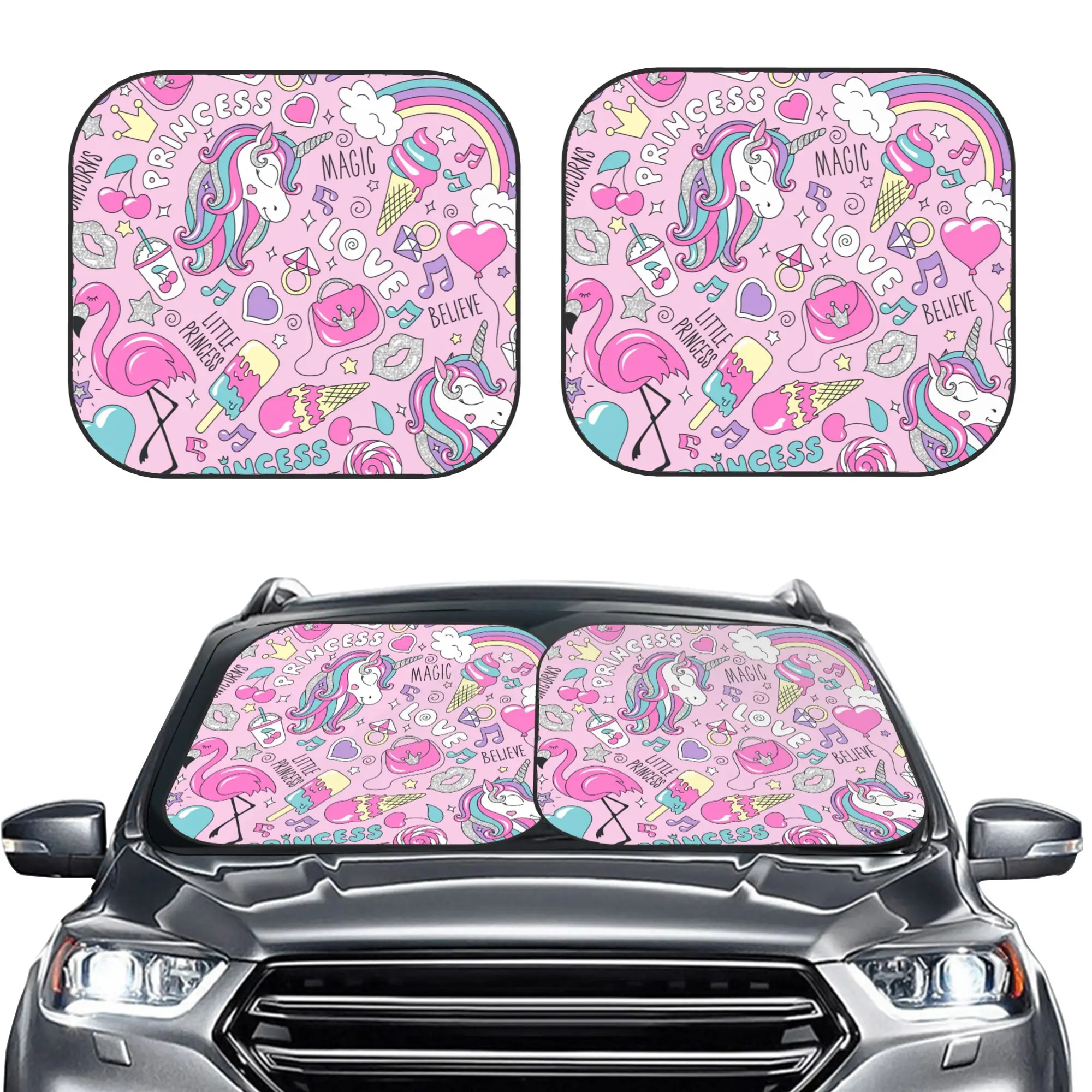 

Unicorn Car Sun Protector Car Accessories Windshield Sunshade for Men Women Car Sun Shade Auto Sunshade Car 3 Sizes