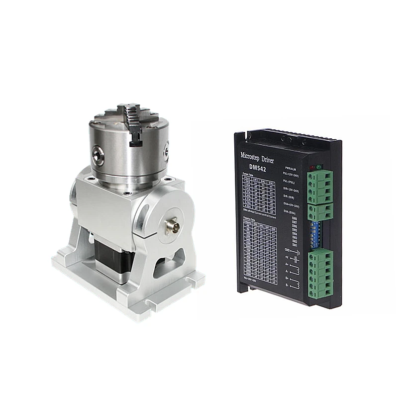 

CNC Rotary A Axis Planetary Gear 4th Axis 65mm 100mm chuck Speed Reducing Ratio 10:1 for Mini CNC Router Laser Marking Machine