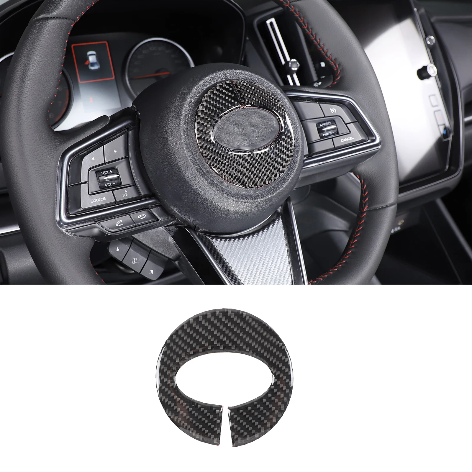 Для Subaru WRX STI LEVORG 2022-2023 мягкое карбоновое рулевое колесо с логотипом кольцо