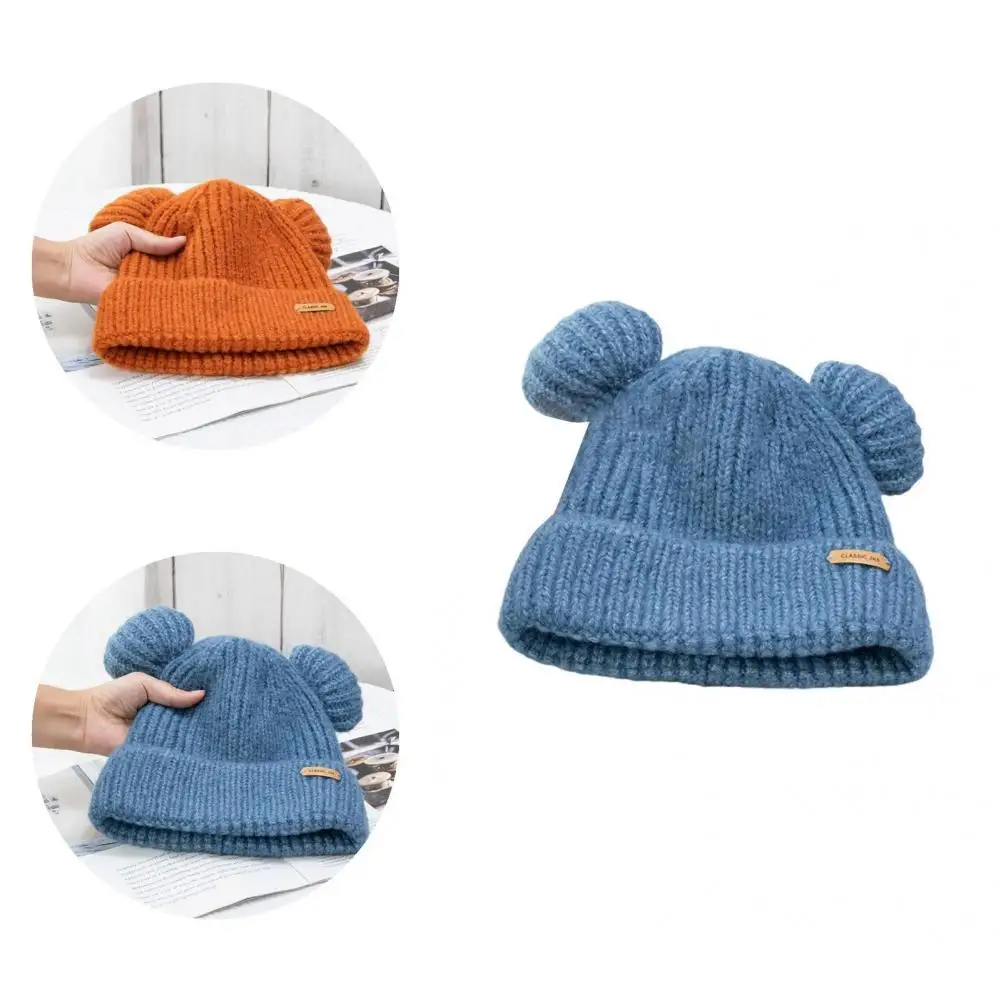 

Женская шапка бини в форме медведя стильная эластичная ветрозащитная однотонная шапка