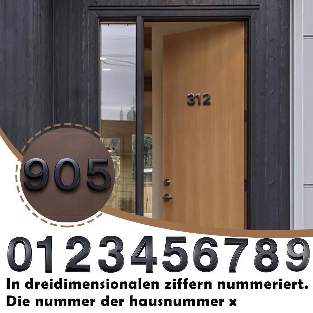 

1 шт., бронзовые цифры для дома 0-9, 50*35*6 мм