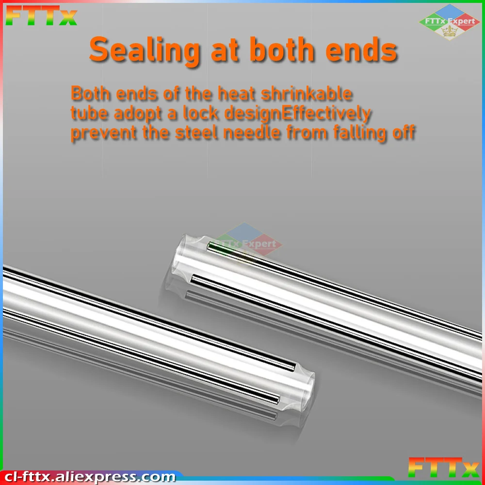 1000pcs/Lot 40mm 45m 60mm Fiber Optic Fusion Protection Splice Sleeves Heat Shrink Tube Fiber Optic Hot Melt Tube For Drop Cable