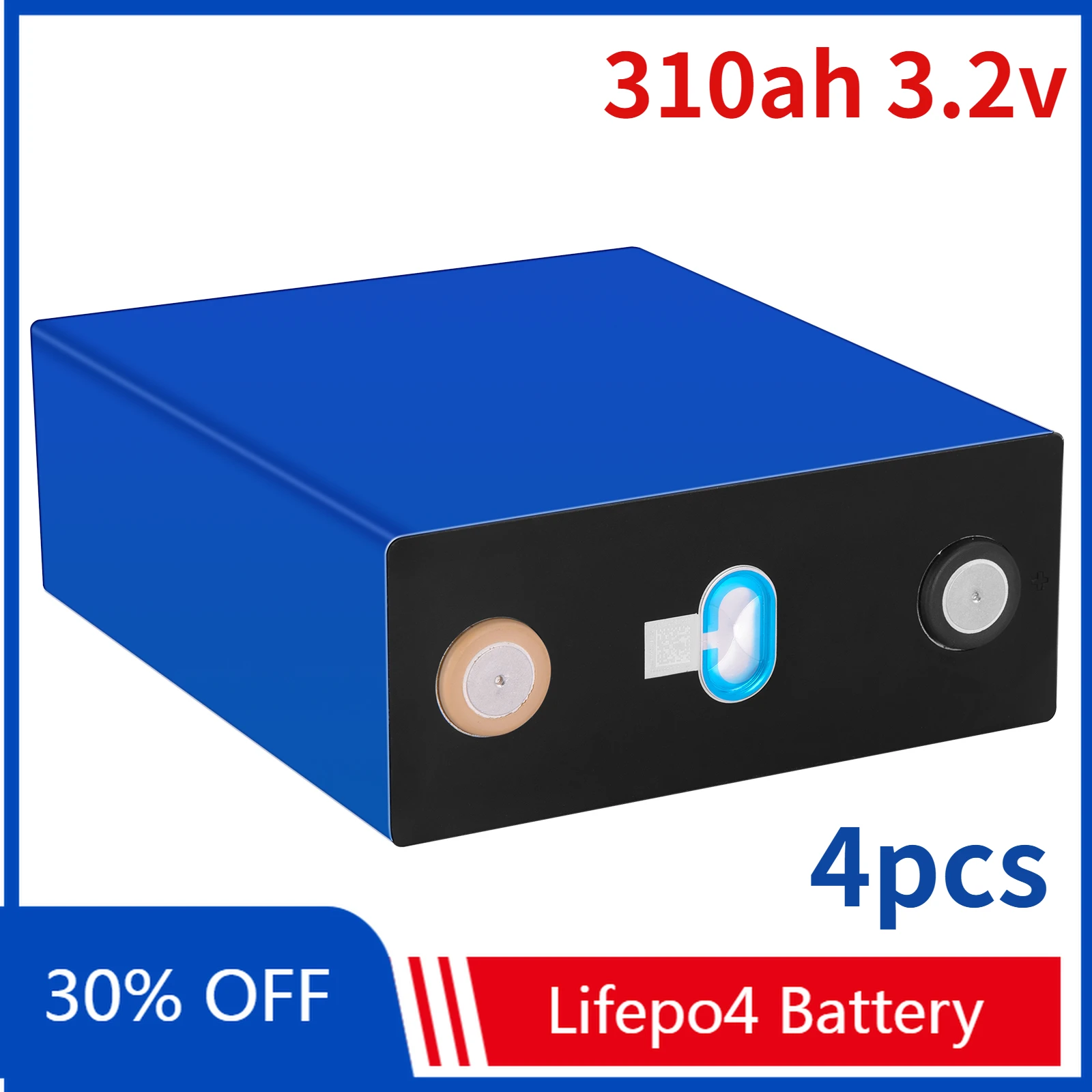 

4Pcs CATL 3.2V 310AH Lifepo4 Cell Rechargeable Lithium Battery Max Discharge Current 3C for RV Yachting Home Energy Storage