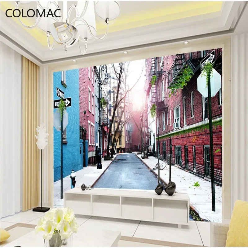 

Colomac Custom Photo European Town Country Street Mural Restaurant Cafe Living Room Lounge Wallpaper Dropshipping