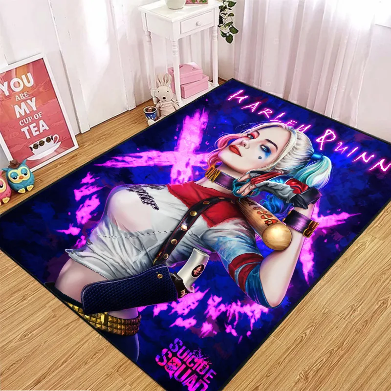 

Colorful Funny Cartoon Girl Pattern Printed Felt Carpet Modern Art Living Room Decorative Carpet Bedroom Entrance Floor Mat