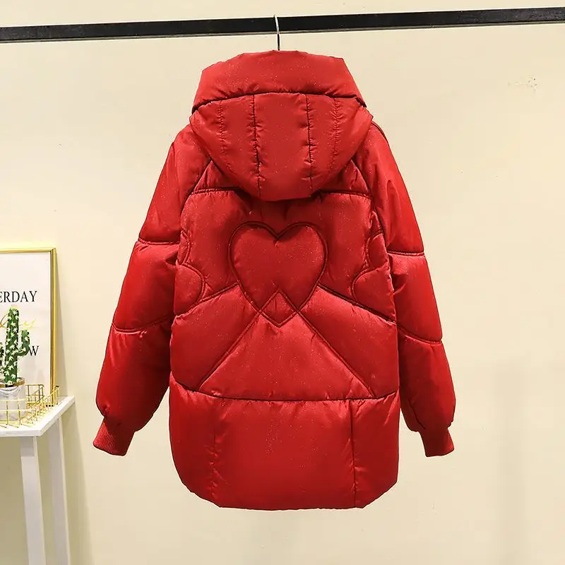 2023 New Winter Women Mig-long Parkas Casual Fashion Jackets Thick Warm Hooded Coat Female Outwear Korean Style Karkas C25