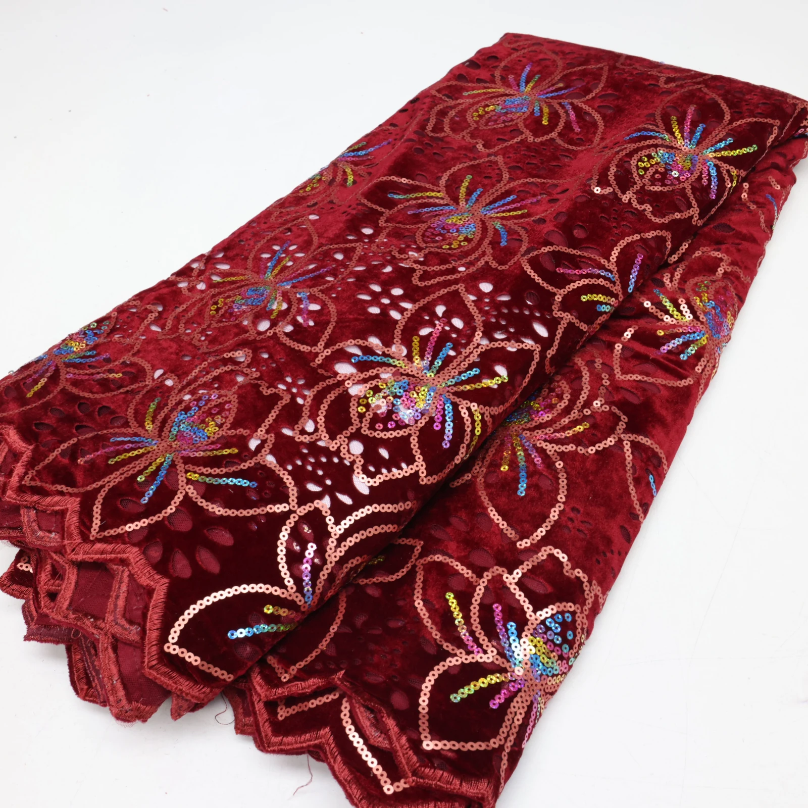 Распродажа африканская французская бархатная кружевная ткань