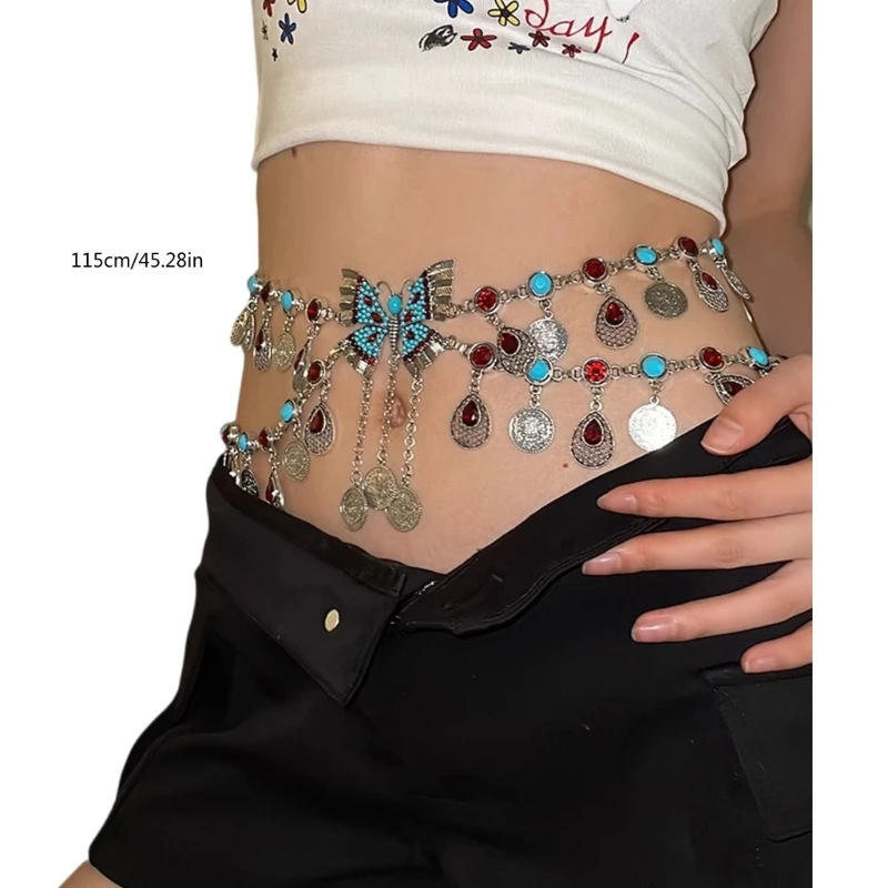 Пояс-цепочка для женщин цепочка на талию сложная подвеска платья поясная