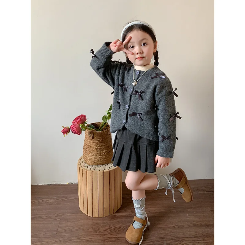 Weimu Детская одежда костюм-свитер для девочек новинка осени и зимы детский вязаный