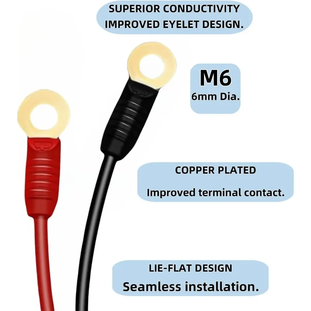 Фото Жгут проводов 55 см, 2 шт., для NOCO GC002 X-Connect, 6 мм, умные аккумуляторы, зарядное устройство, нежные провода, кабель стартера №5
