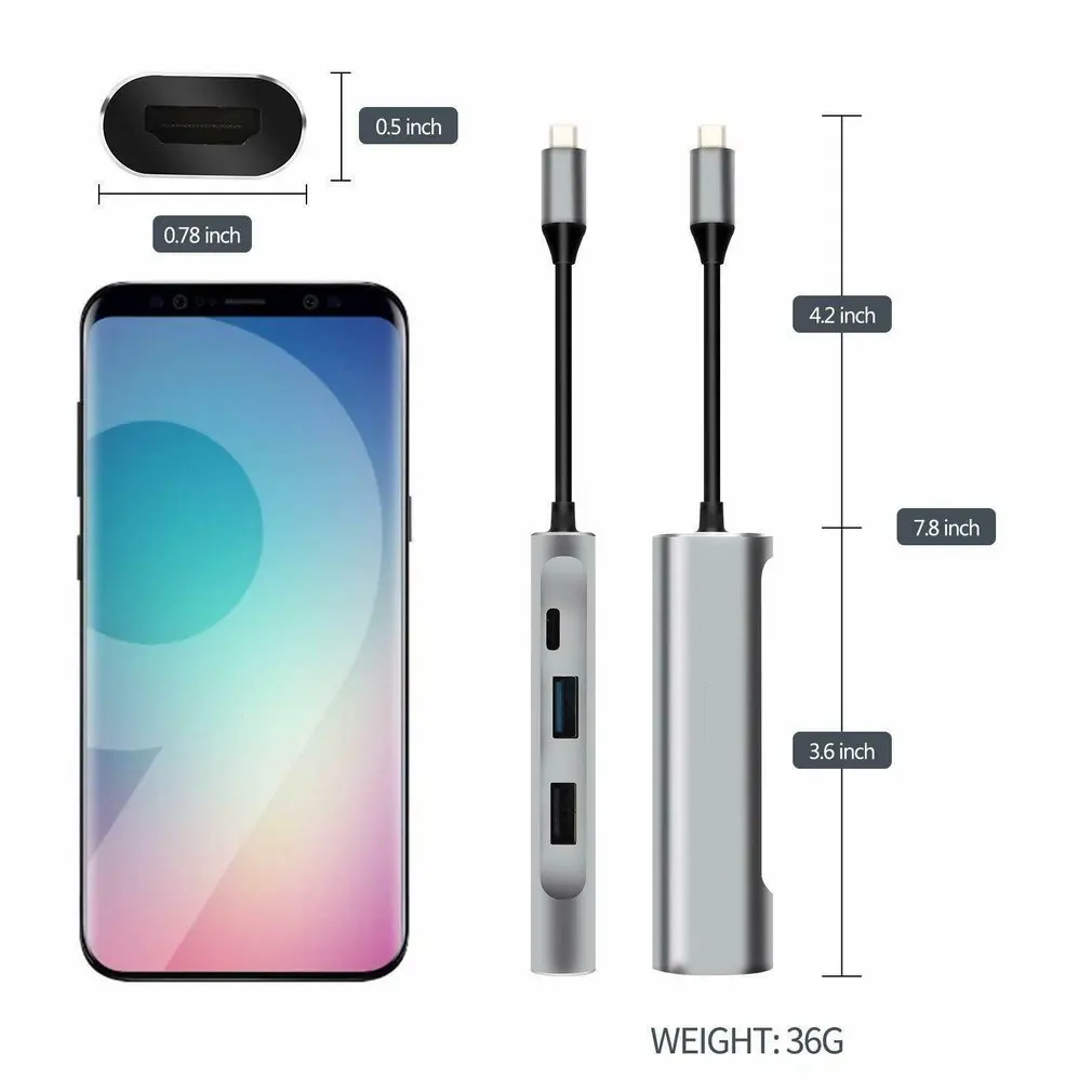 Фото USB C к HDMI-совместимый Ad Ter Hub для Samsung Dex Station MHL Galaxy S8 S9 S10/Plus Note 10/9 Tab S4 S5E S6 Type - купить по USB C к HDMI-совместимый Ad Ter Hub для Samsung Dex Station MHL Galaxy S8 S9 S10/Plus Note 10/9 Tab S4 S5E S6 Type - купить по
