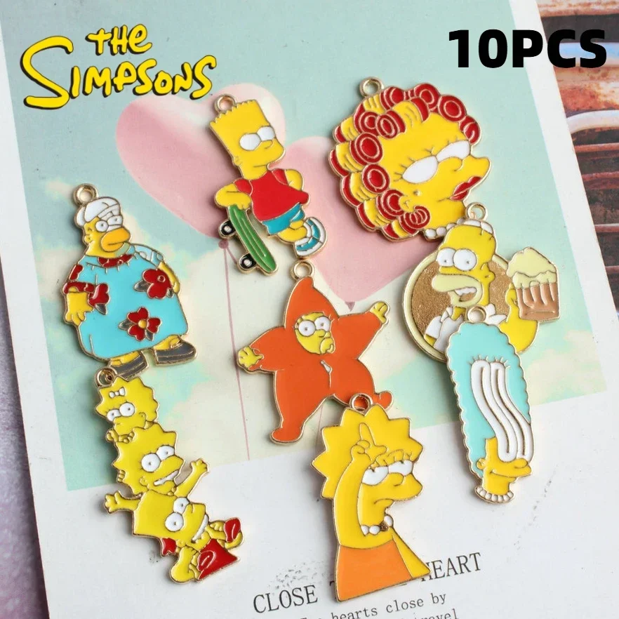 10 шт. сплав капельное масло милый мультфильм семейные эмалированные подвески для