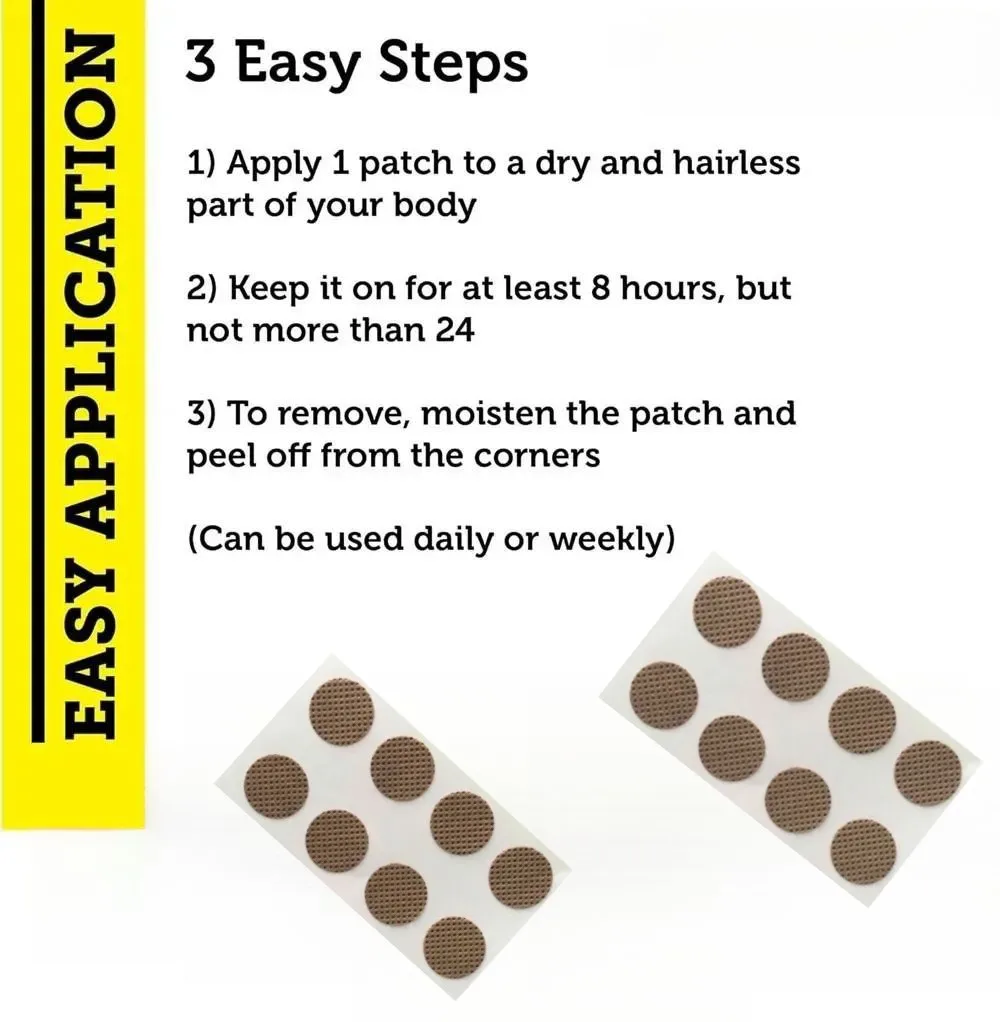 Natural Red Panax Ginseng 8 Energy Patches W/high Ginsenosides For Performance & Pills Men Women