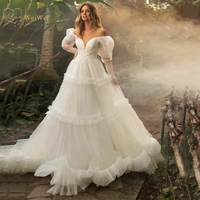 elegant princess satin and tulle organza wedding dresses appliques princess bridal gown vestidos de novia court train dress