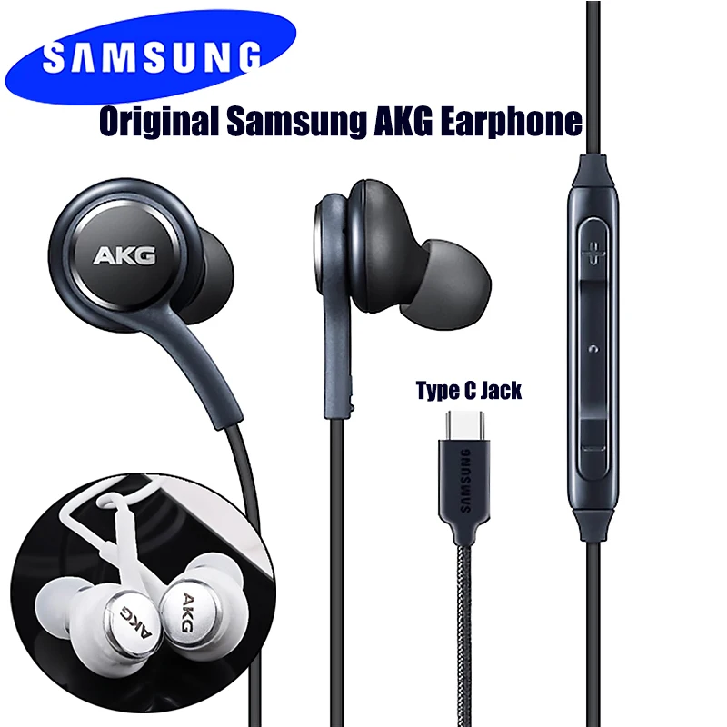 

Наушники-вкладыши Samsung AKG IG955 Type-c с микрофоном, проводная гарнитура для смартфонов Galaxy Samsung S20 Note10 Huawei Xiaomi