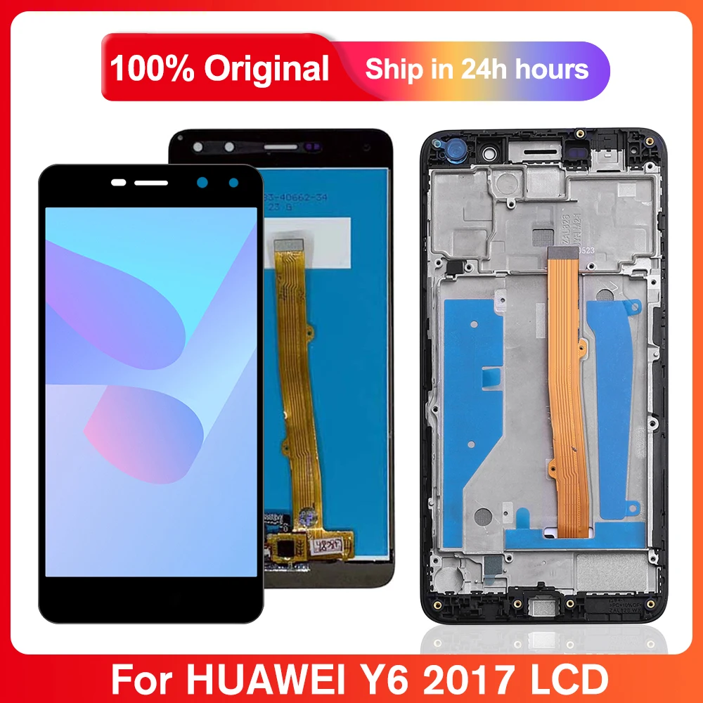

ЖК-экран 5,0 дюйма для Huawei Y5 2017, ЖК-дисплей, сенсорный экран, дигитайзер, запасные части для Huawei Y6 2017, ЖК-экран