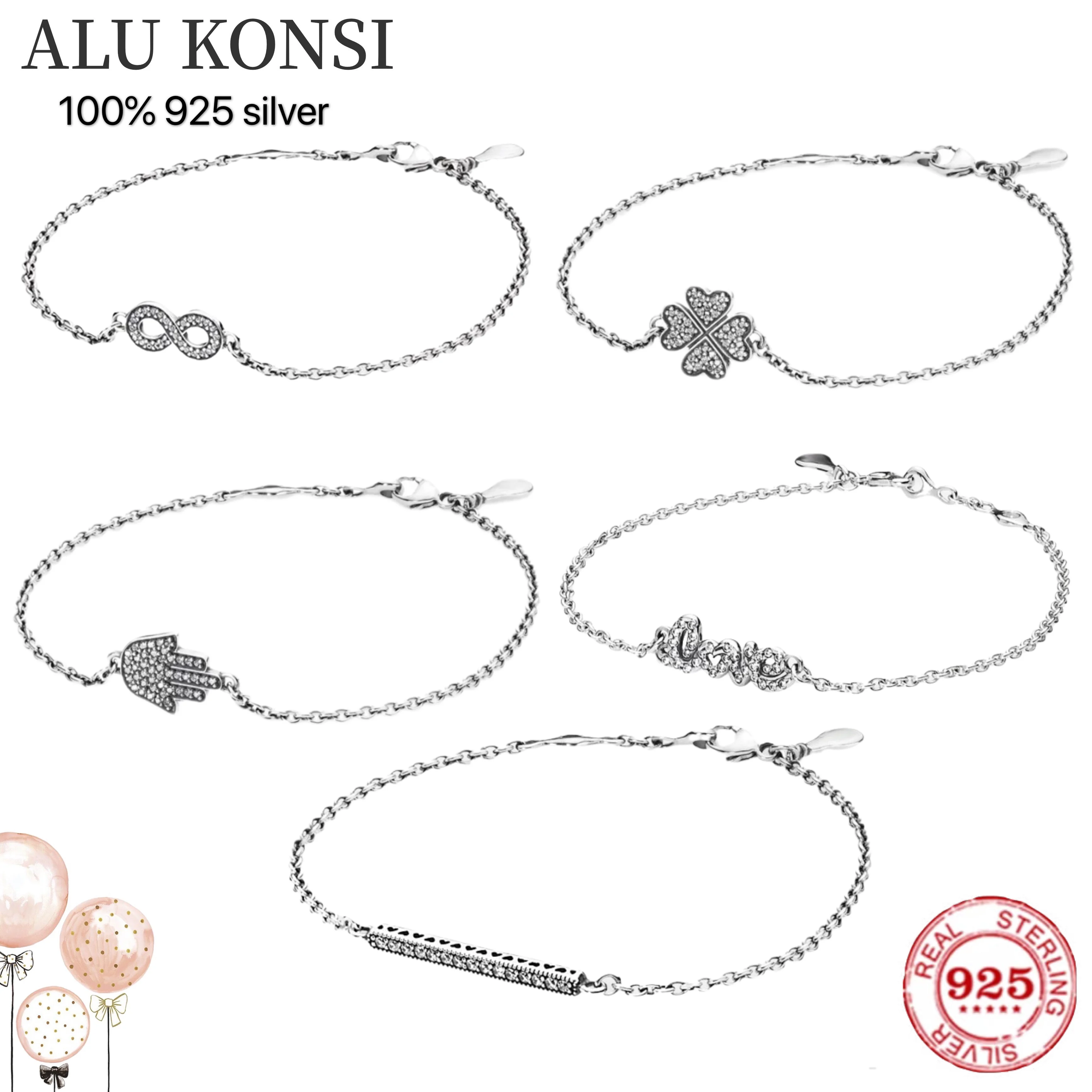 

Hot Sale fit Original pan Bracelet for Women Real 100% 925 Sterling Silver Snake Chain Bangle Charms DIY high quality Jewelry