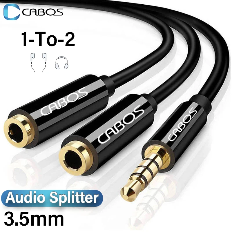 3.5mm Audio Splitter Male to Female Double Jack 3.5 Cable Headphone Splitter Aux Cable For Laptop PC Speaker Audio Adapter