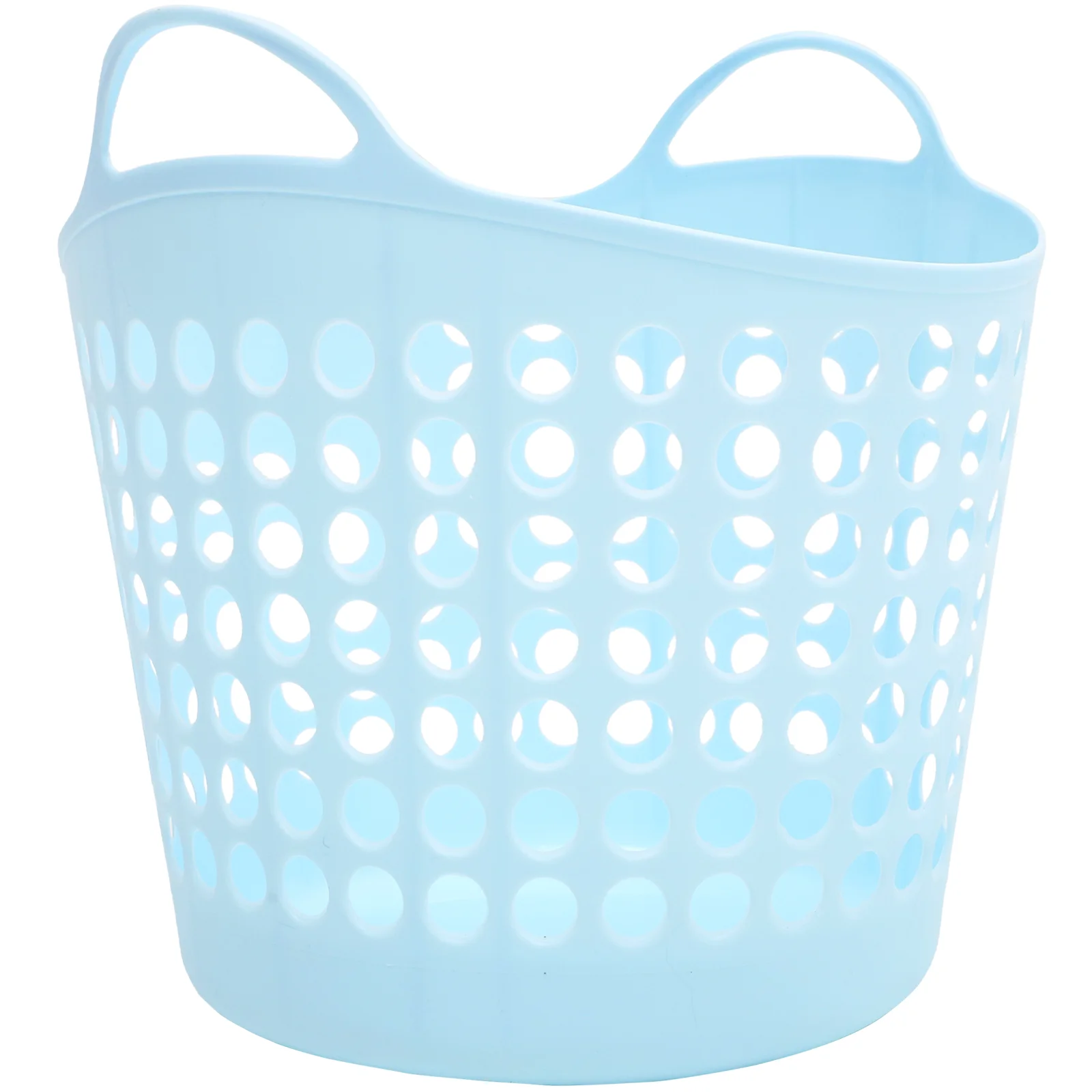 

Portable Laundry Basket Plastic Round Clothes Hamper Simple Storage Wash Baskets