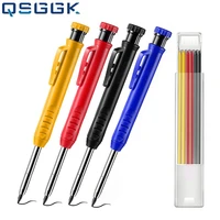 woodworking scriber tools specialty graphite pencil set solid 3 colors marker pen built in pencil sharpener carpentry marking