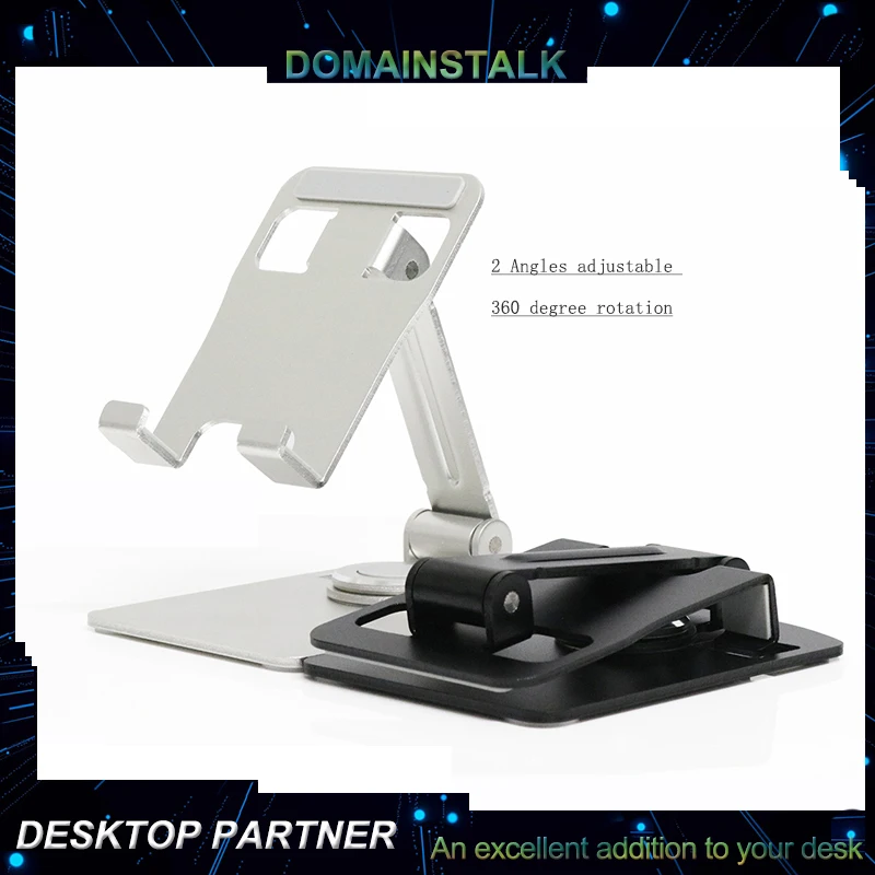 

360° Rotatable Smartphone Stand Universal Tablet Bracket Aluminum Alloy Desk Cellphone Holder Stand Adjustable For Desktop