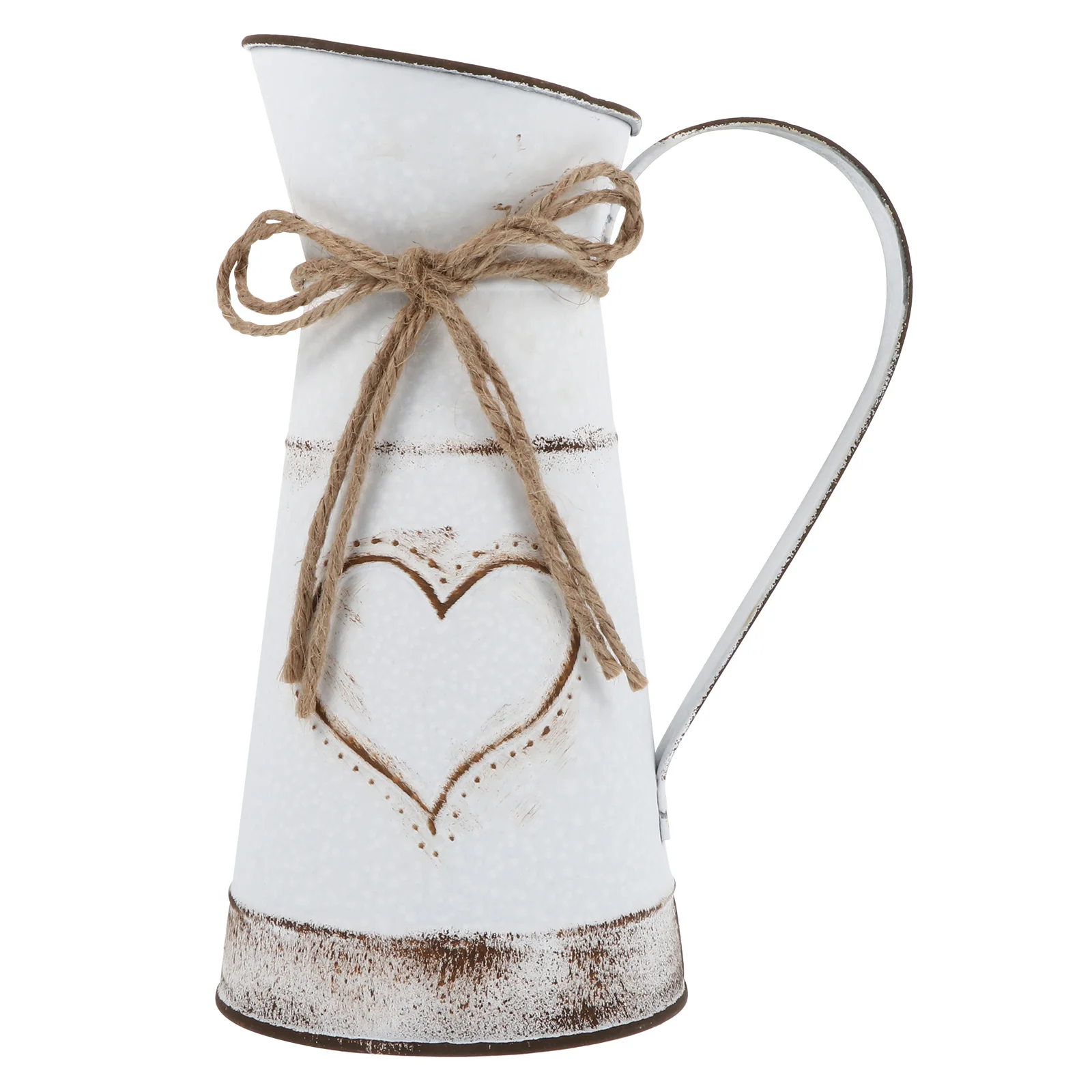 

Vase Flower Metal Jug Rustic Pitcher Galvanized Flowers Farmhouse Vintage Vases Decor Bucket Country Shabby Watering Jugs Chic