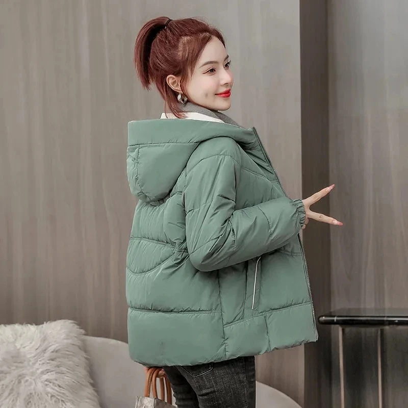 Korean Loose Cotton Padded Jacket Women Parkas 2022 New Warm Thick Bread Coat Women Winter Short Down Cotton Coat Women Outwear