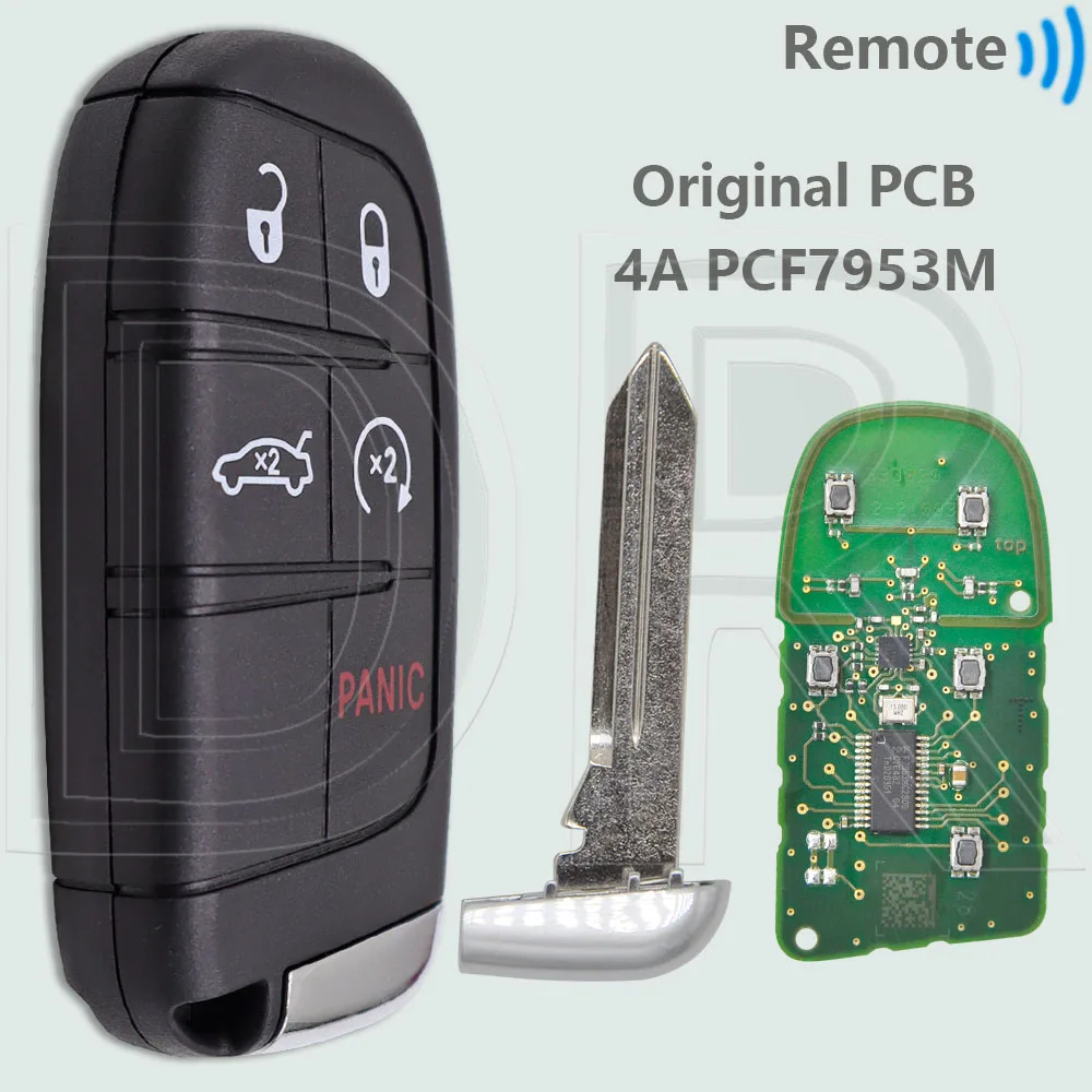 

DR 4A PCF7953M M3M- 40821302 Умный автомобильный дистанционный ключ 433 МГц 68155686 AA/AB/AC для Chrysler 200 300 Dodge Charger Challenger 2015-2023 гг.