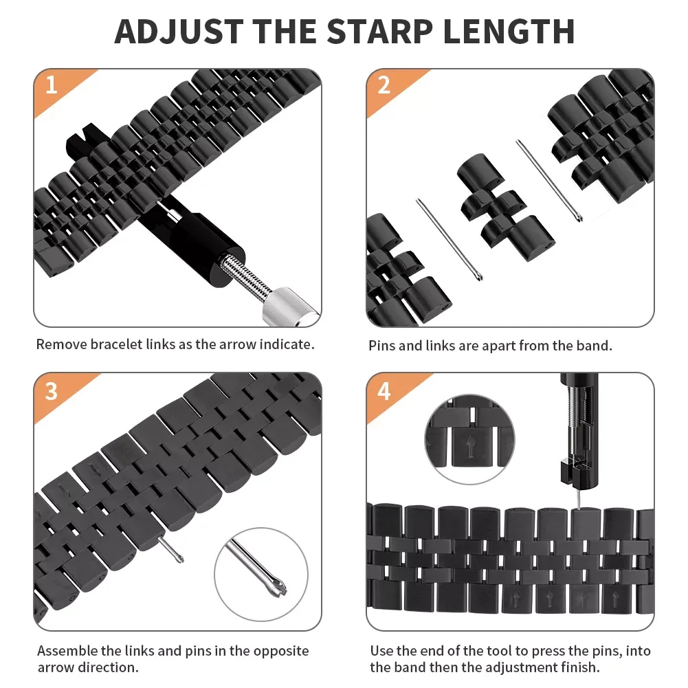 Metal strap for Apple watch 7 6 5 4 SE band 44mm 40mm Metal stainless steel replacement bracelet strap for iwatch 3 2 42mm 38mm