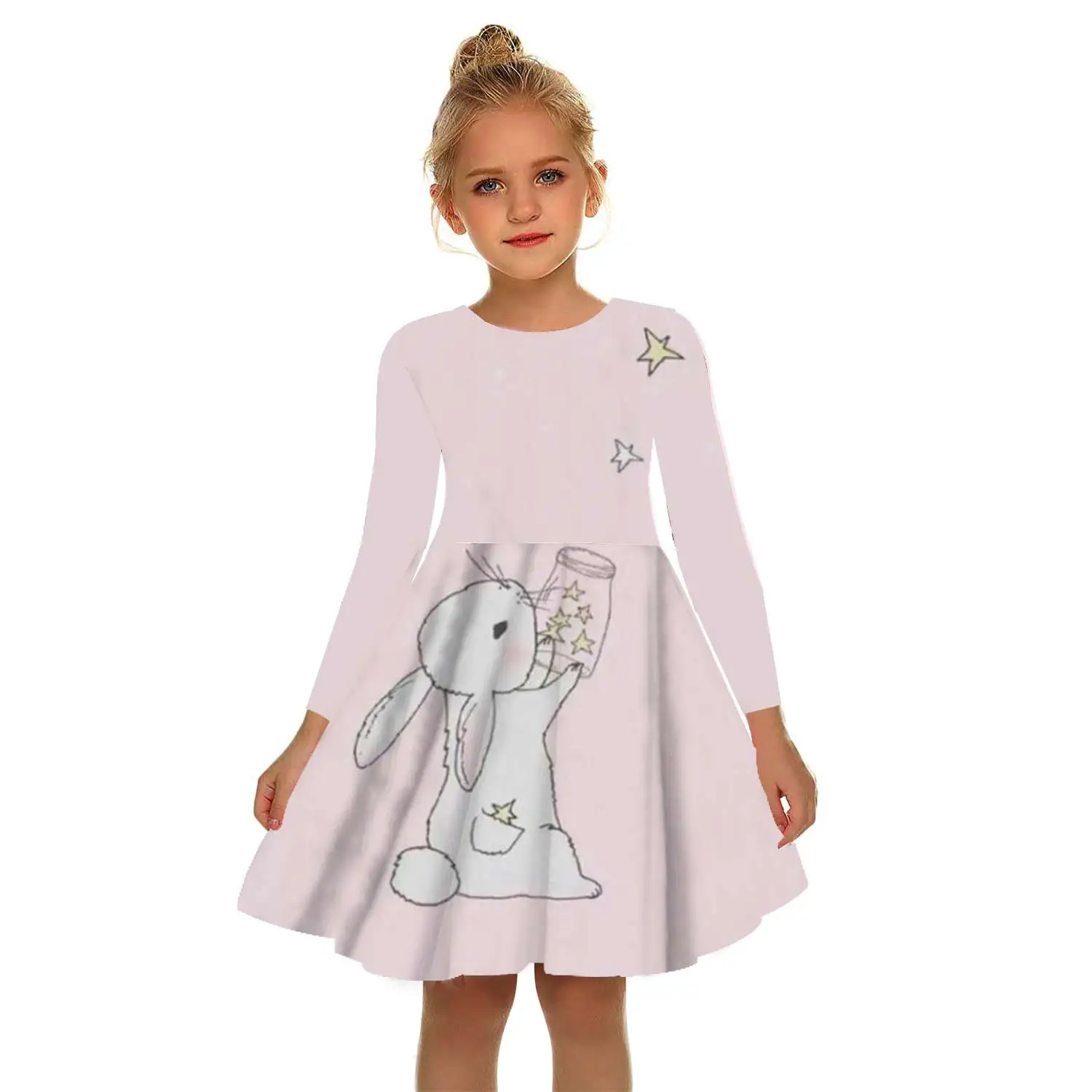 

Rabbit Summer Baby Girls Birthday Dress Unicorn 3D Print Kids Princess Costumes Party Cosplay Frocks Toddler Dresses Children Ve