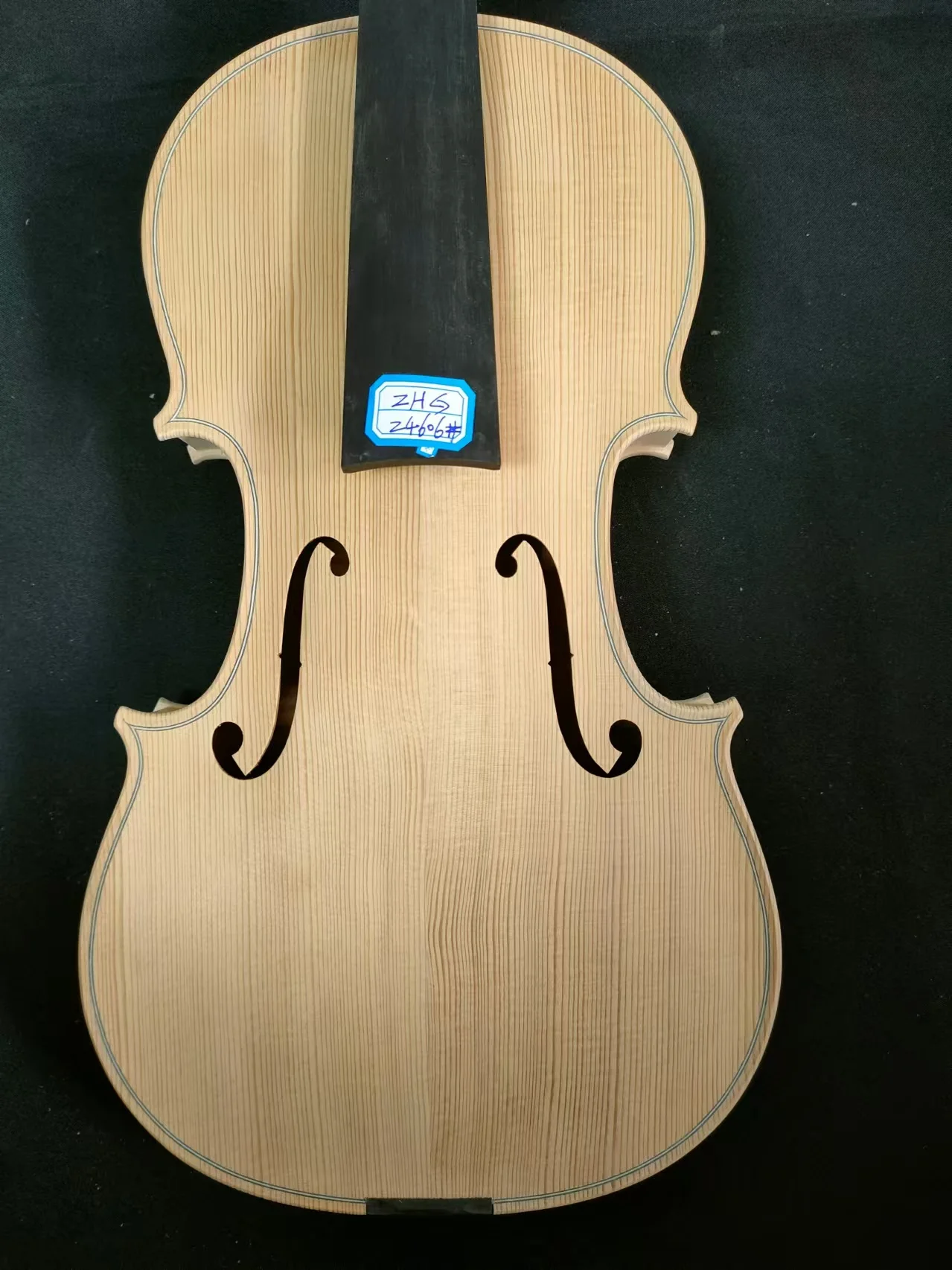 1 шт. неокрашенная скрипка огненный клен задняя часть ель верх черное дерево