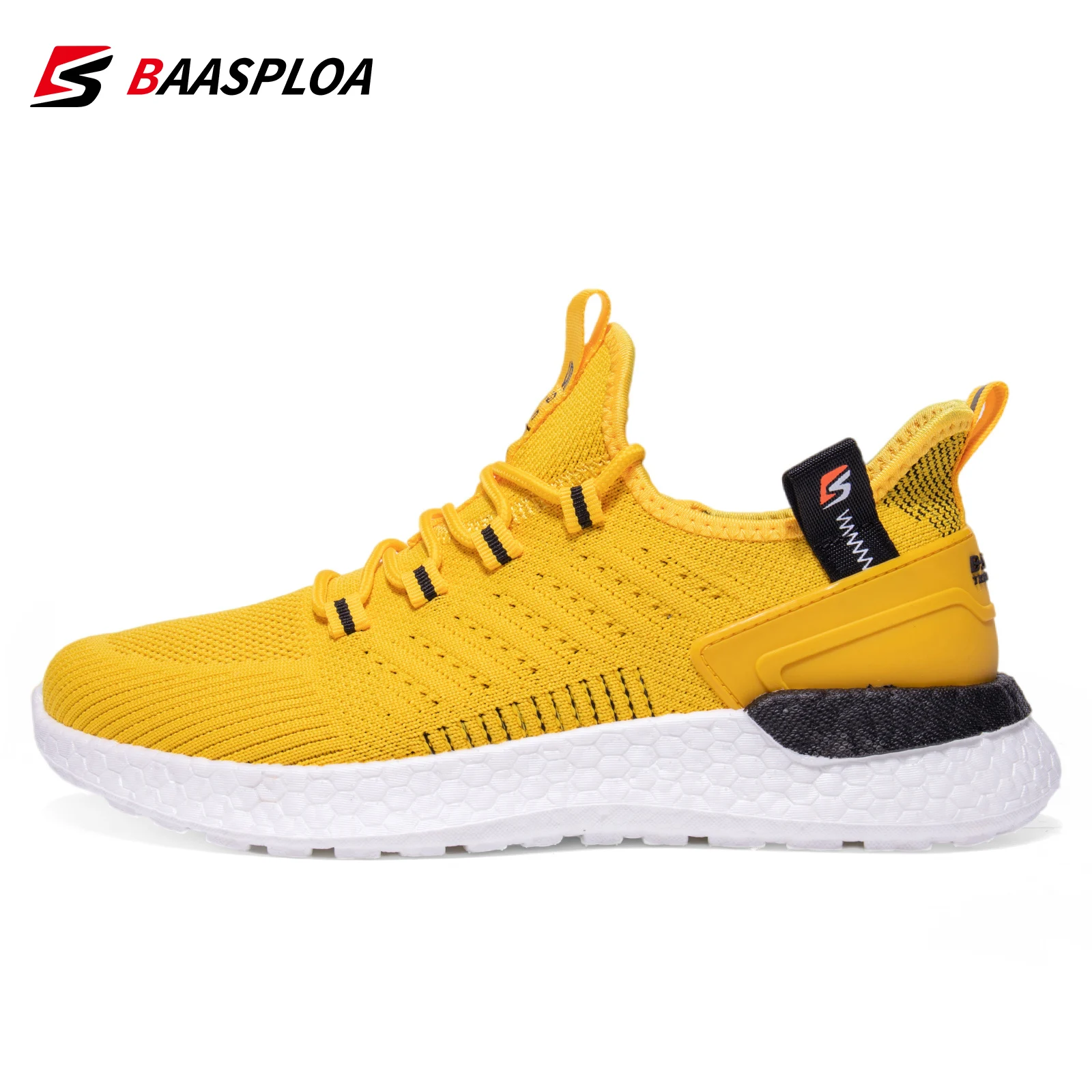 Baasploa 2022 Men Running Shoes Breathable Trendy Sneakers Casual Light Walking Shoes Comfortable Athletic Training Footwear