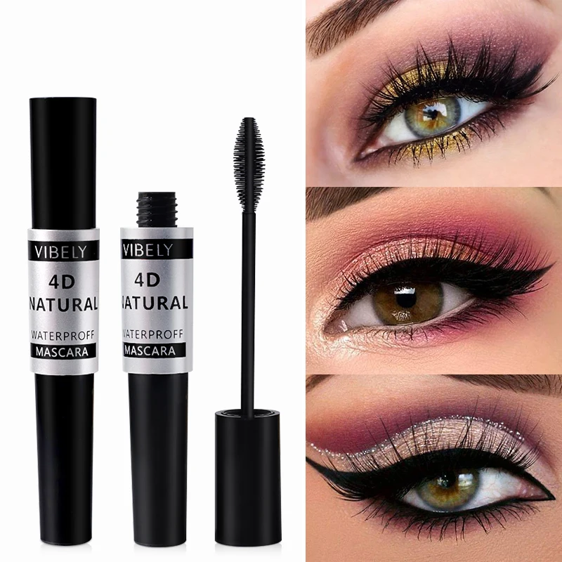 

Black 4D Fiber Mascara Long Lasting Waterproof Volume Quick Dry Length Curl Eyelashes Mask Female Beauty Mascara Makeup Product