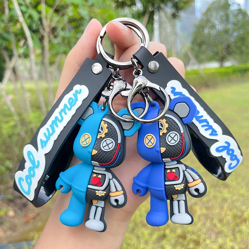 

Creative Cartoon Anatomy Bear Doll Keychain Super Cool Backpack Ornament Car Key Chain Gift for Boys Girls Kids Friends