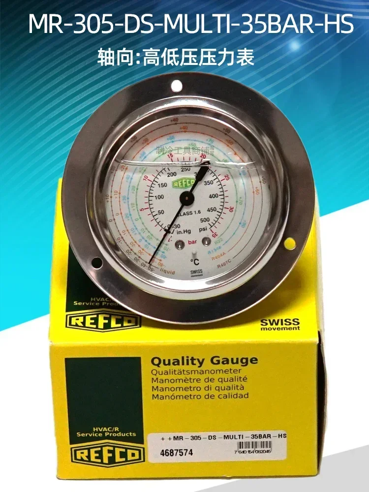 Оригинальный манометр рефрижераторного хладагента для холодильного