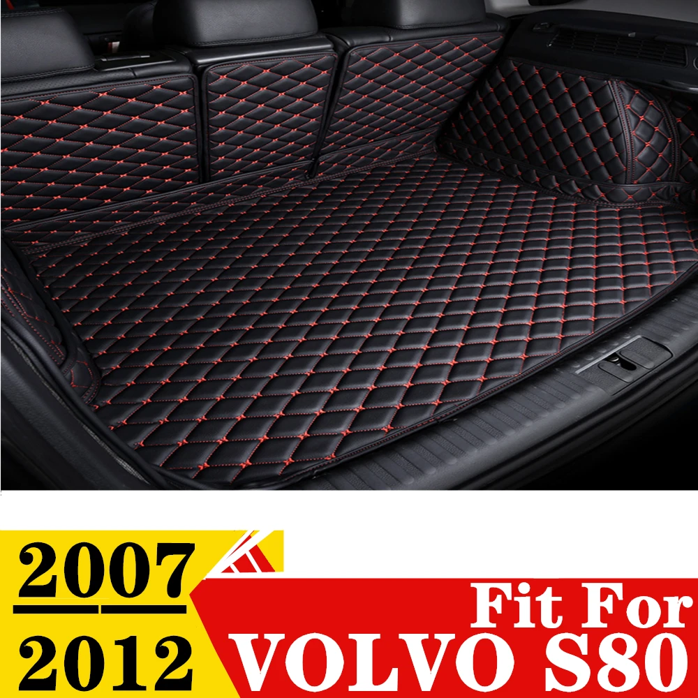 

Коврик для багажника автомобиля для Volvo S80 2007-12, подходит для любой погоды, XPE, кожаный, под заказ, задние части для груза, коврик, подкладка для багажника