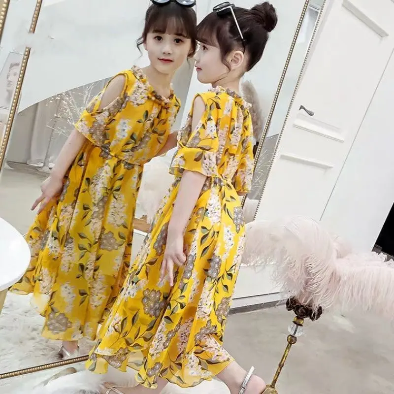

Summer Girls Dresses for Kids Fashion Chiffon Premium Comfort Dress Girls Party Princess Dress 9 Children's Little Girls Clothes