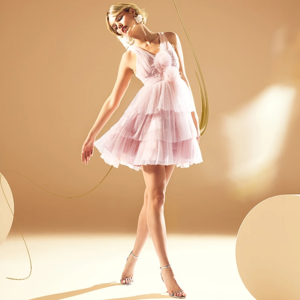 Тюлевое цветочное свадебное платье трапециевидной формы с v-образным вырезом на