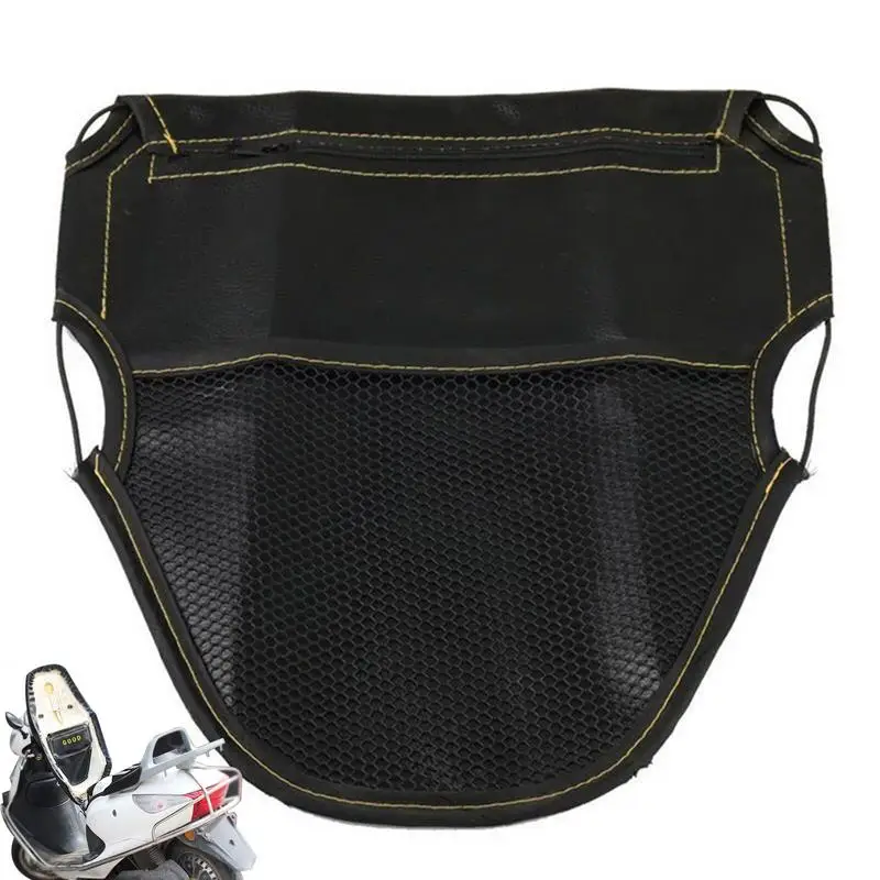 

Under Seat Motorcycle Storage Under The Seat Storage Bag PU Leather Rear Seat Bag Storage Pouch Scooter Organizers