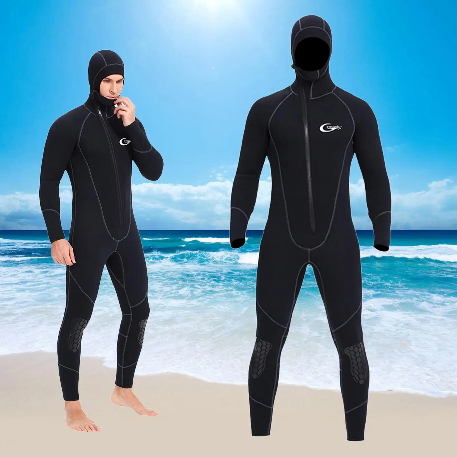 

Hooded 7mm Neoprene Swetsuits Underwater Diving Wetsuit for Water